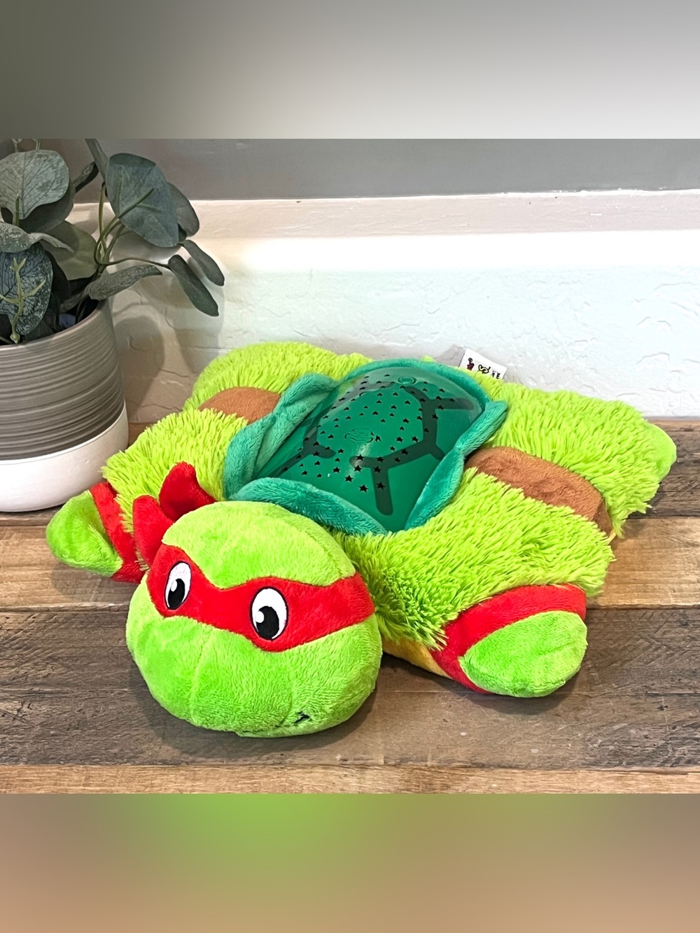 Pillow Pets Dream Lites TMNT Raphael Turtle Night Light Star Projector Plush 11" - Picture 2 of 8
